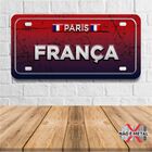 Placa Decorativa Formato Placa De Carro Tema Países E Cidades