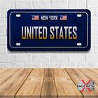 Placa Decorativa Formato Placa De Carro Tema Países E Cidades