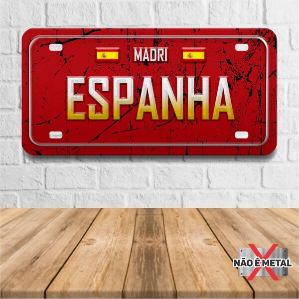 Placa Decorativa Formato Placa De Carro Tema Países E Cidades