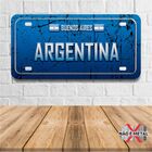 Placa Decorativa Formato Placa De Carro Tema Países E Cidades