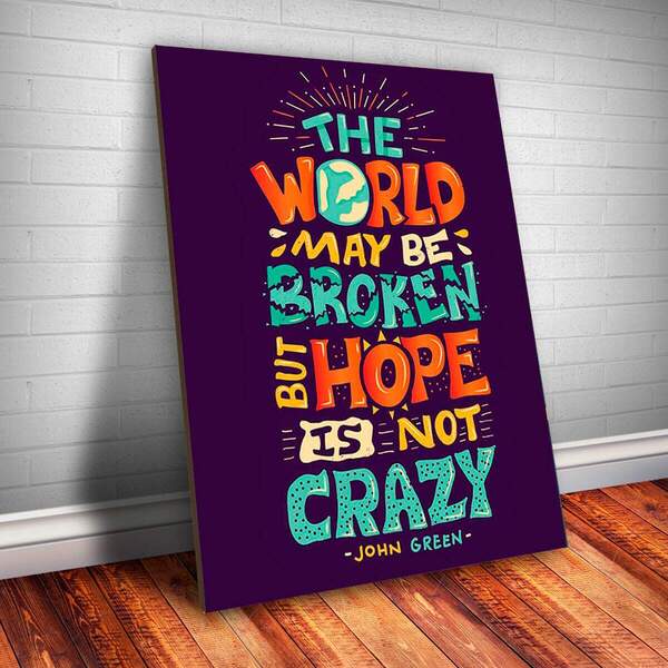 Placa Decorativa Frase 5 Mdf 20x30cm