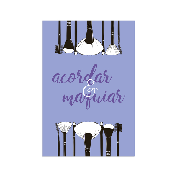 Placa Decorativa Frase Acordar E Maquiar 20x30cm Leroy Merlin