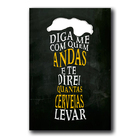 Placa Decorativa Frase Bebidas Cervejas Mdf 30x40 Cm