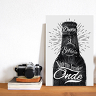 Placa Decorativa Frase Boteco Garrafa 30x40cm