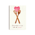 Placa Decorativa Frase Cozinha É Amor Branco 20x29cm