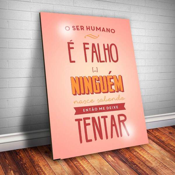 Placa Decorativa Frase De Música 36 Mdf 20x30cm