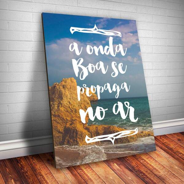 Placa Decorativa Frase De Música 38 Mdf 30x45cm