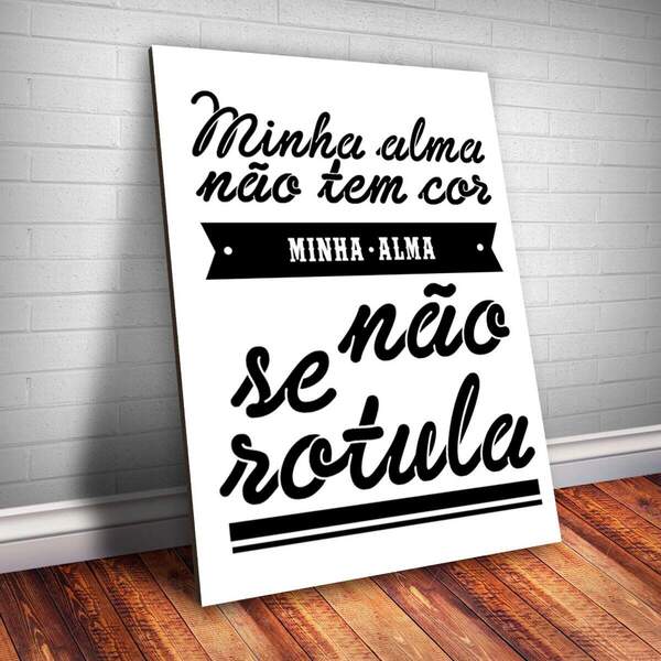 Placa Decorativa Frase De Música 41 Mdf 20x30cm