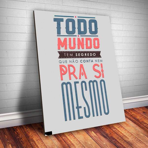 Placa Decorativa Frase De Música 66 Mdf 20x30cm