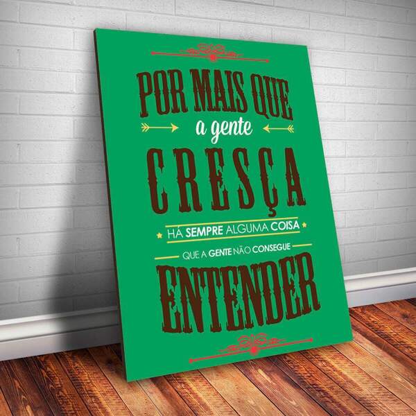 Placa Decorativa Frase De Música 71 Mdf 30x45cm