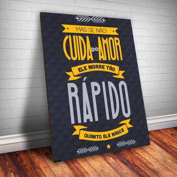 Placa Decorativa Frase De Música 73 Mdf 20x30cm