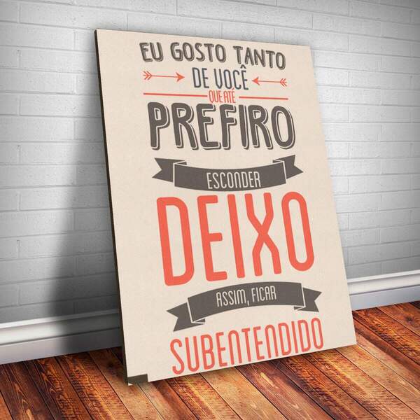 Placa Decorativa Frase De Música 75 Mdf 20x30cm