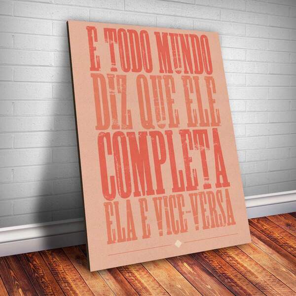 Placa Decorativa Frase De Música 80 Mdf 30x45cm