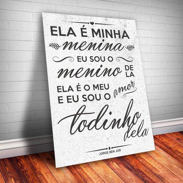 Placa Decorativa Frase De Música 9 Mdf 30x45cm