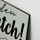 Placa Decorativa Frase Deu Match Branco 29x29cm