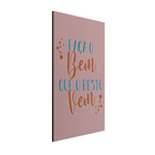 Placa Decorativa Frase Faça o Bem Rosa 20x29cm