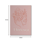 Placa Decorativa Frase Floresça Rosa 20x29cm