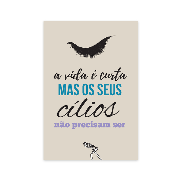 Placa Decorativa Frase Maquiagem Cilios 20x30cm Leroy Merlin