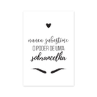 Placa Decorativa Frase Maquiagem Sobrancelha 30x40cm