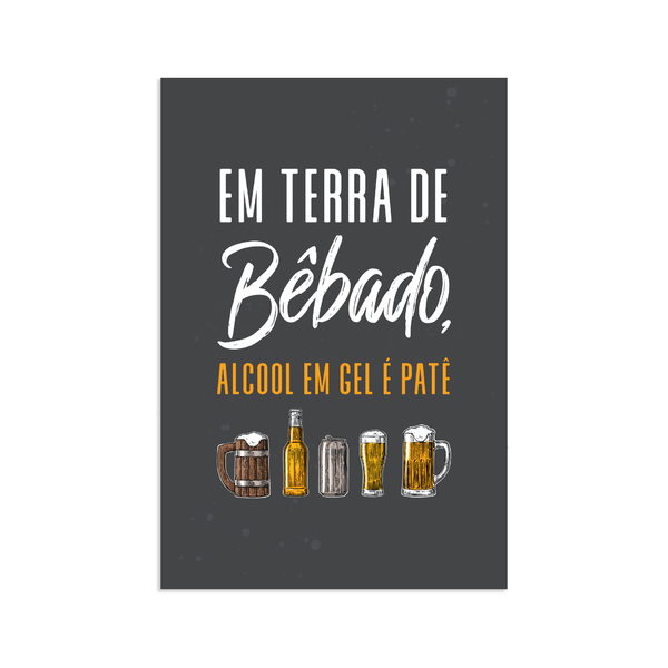 Placa Decorativa Frase Terra De Bebado 20x30cm Leroy Merlin