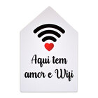 Placa Decorativa Frase Wifi Recorte 20x30 Cm