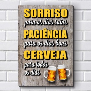 Placa Decorativa Frases De Boteco Cerveja P639 Leroy Merlin