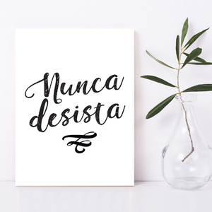 Placa Decorativa Frases De Motivacao Nunca Desista 30x40cm Leroy Merlin