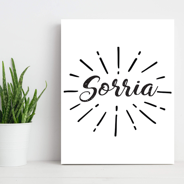 Placa Decorativa Frases De Motivacao Sorria 20x30cm Leroy Merlin