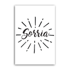 Placa Decorativa Frases de Motivação Sorria 30x40cm
