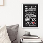 Placa Decorativa Frases Nesta Casa Somos Verdadeiros Pedimos
