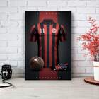 Placa Decorativa Futebol Milan Mdf 30x45cm
