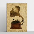 Placa Decorativa Gramofone 30x40cm