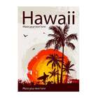 Placa Decorativa Hawai 20x30 Cm Preto