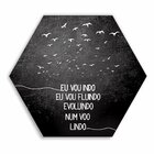 Placa Decorativa Hexagonal Eu Vou Indo Eu Vou Fluindo Evoluin
