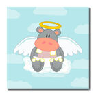 Placa Decorativa - Hipopótamo Infantil - 1011plmk