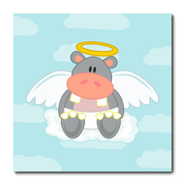 Placa Decorativa - Hipopótamo Infantil - 1011plmk