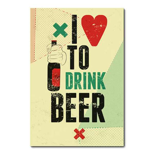 Placa Decorativa - I Love Beer - Cerveja - 0585plmk