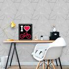 Placa Decorativa I Love Bike Preta 18x27cm