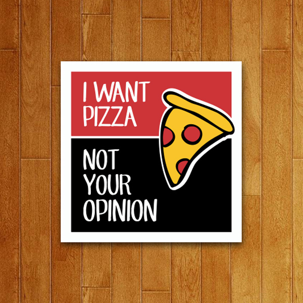 Placa Decorativa I Want Pizza