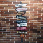 PLACA DECORATIVA INDICATIVA - CIDADES DOS FILMES