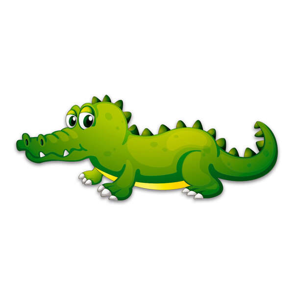 Placa Decorativa Infantil Animal Jacaré Baby Recorte 30x12cm