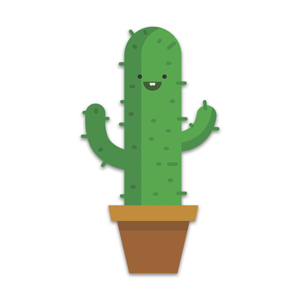 Placa Decorativa Infantil Cacto Planta Recorte 30x16 Cm