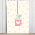 Placa Decorativa Infantil Coruja Baby Passarinho 30x40cm