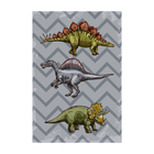 Placa Decorativa Infantil Dinossauro Jurassic Cinza 20x30cm