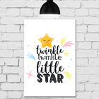 Placa Decorativa Infantil em MDF Estrela Soneca 20x30cm