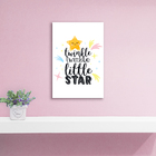 Placa Decorativa Infantil em MDF Estrela Soneca 20x30cm