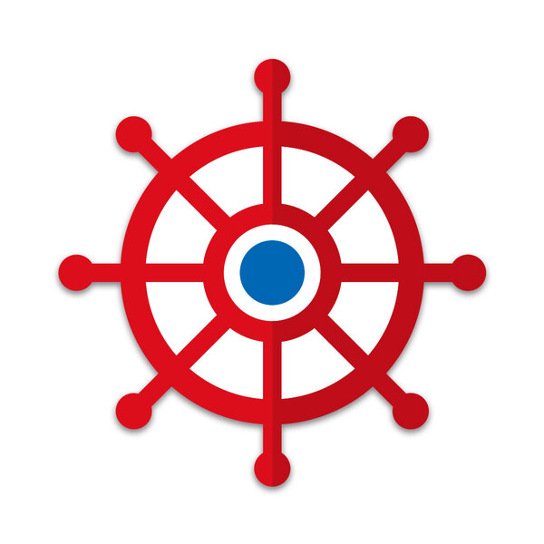 Placa Decorativa Infantil Marinheiro Leme Recorte 25 Cm