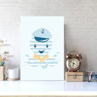 Placa Decorativa Infantil Marinheiro Polvo 20x30cm