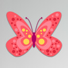 Placa Decorativa Infantil Menina Borboleta Recorte 30x23 Cm