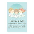 Placa Decorativa Infantil Oração Anjo da Guarda Azul 20x30cm